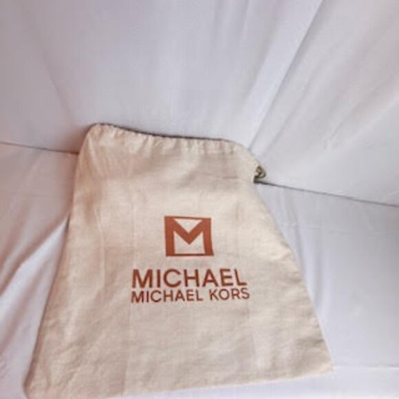 Michael Kors Fulton Large Drawstring Hobo Bag | Cognac Pebbled Luggage Leather - Picture 12 of 12